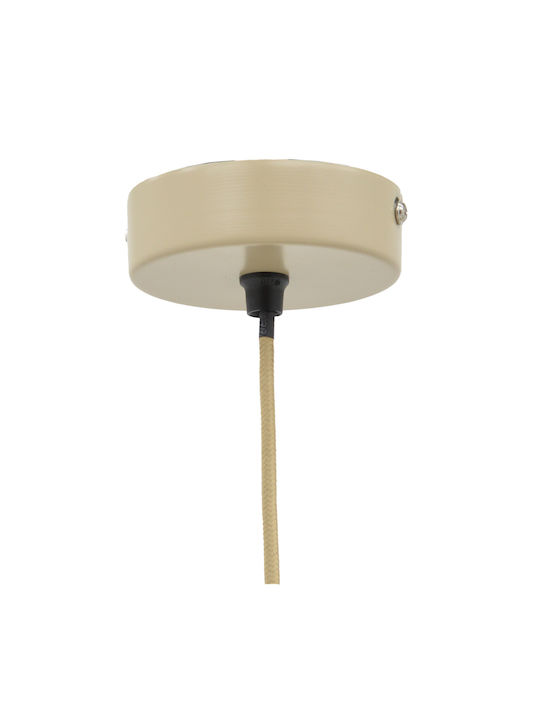 Inart Bombe Pendant Light Beige with Socket E27 40x40x120cm