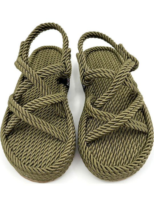 Sandale Casual Damă Κaki 6476