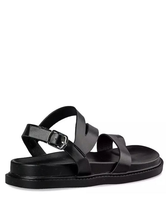 Envie Shoes Damen Flache Sandalen in Schwarz Farbe