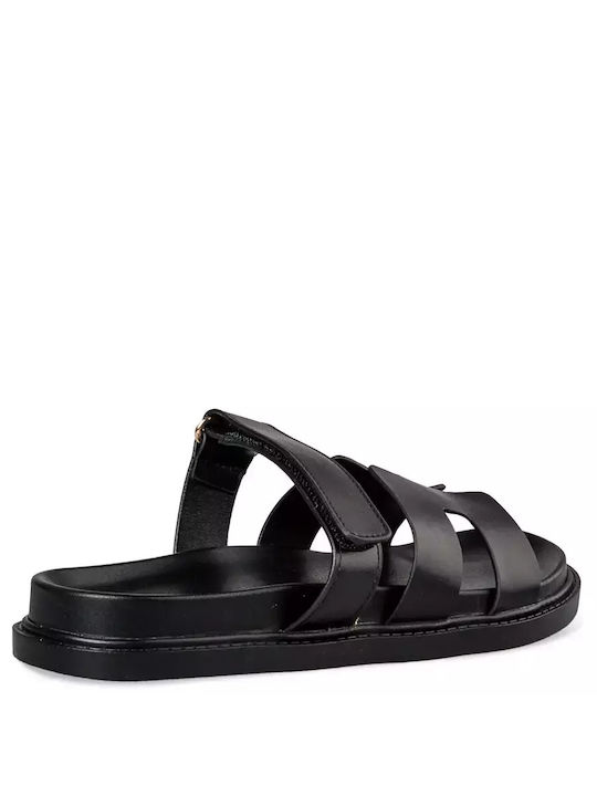 Envie Shoes Damen Flache Sandalen in Schwarz Farbe