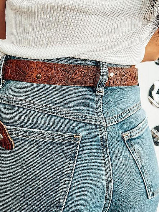 Leder Damen Gürtel Braun