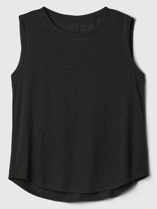 GAP Women's Summer Blouse Linen Sleeveless Black