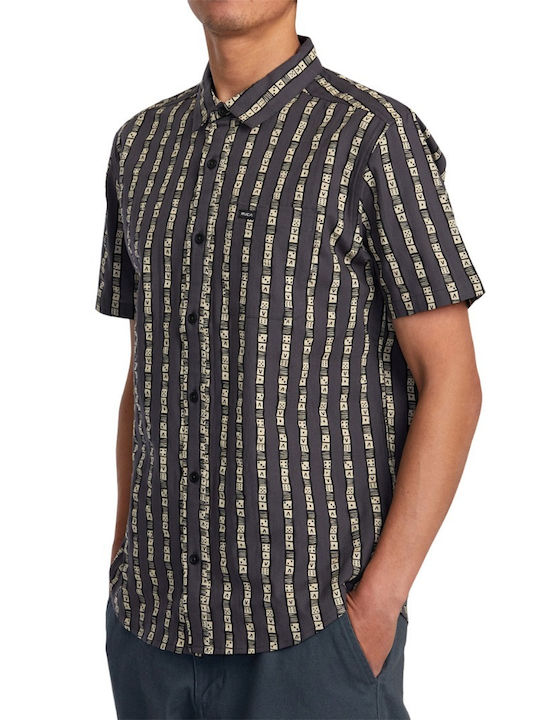 Short-sleeved Cotton Shirt Black