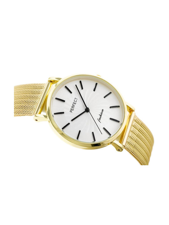 Perfect Uhr mit Gold Metallarmband