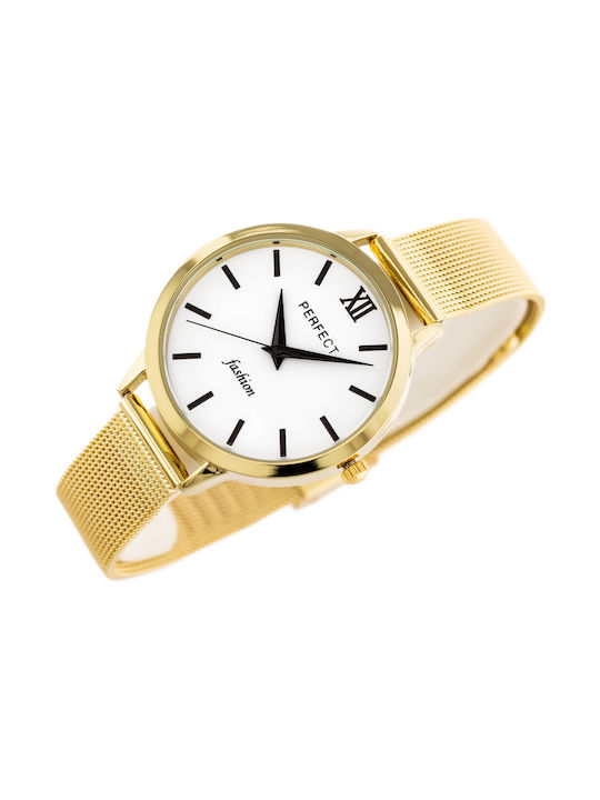 Perfect Uhr mit Gold Metallarmband