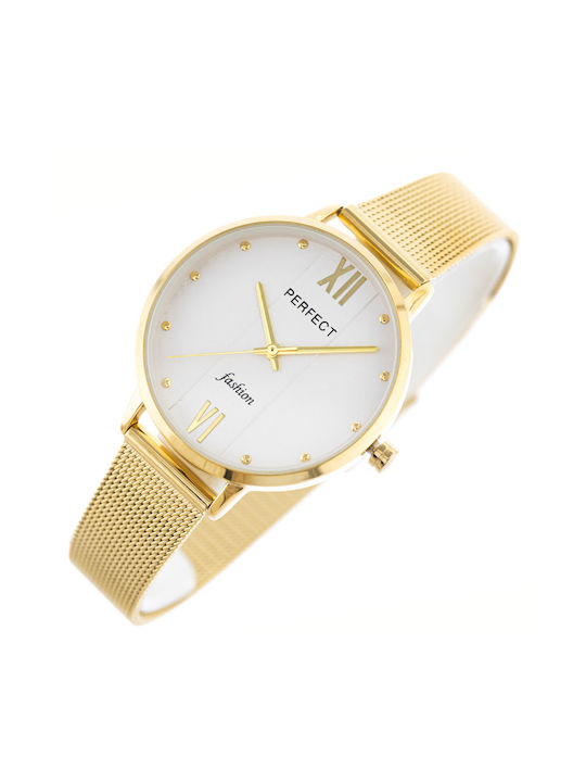 Perfect Uhr mit Gold Metallarmband