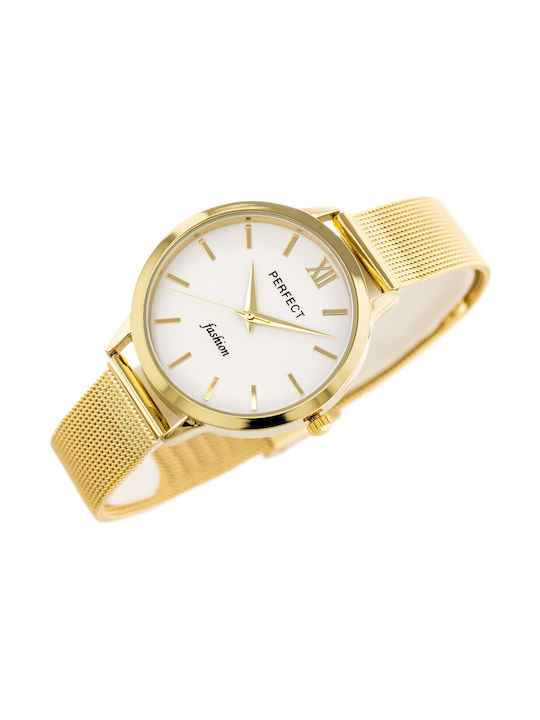 Perfect Uhr mit Gold Metallarmband