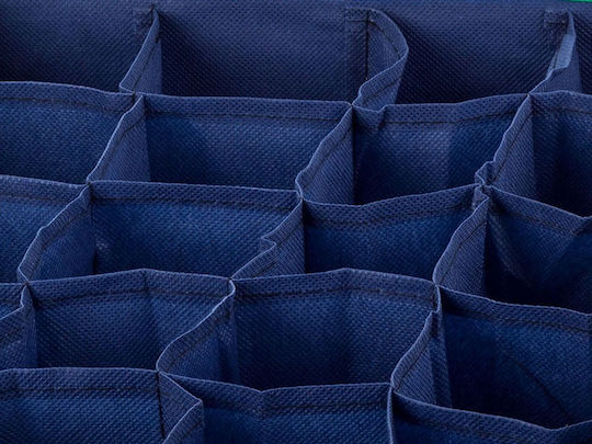Schubladenorganisator für Socken / Unterwäsche / Kleidung / Krawatten / Gürtel in Blau Farbe 35x28x10cm 1Stück