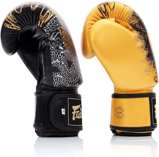 Fairtex Boxhandschuhe Leder für Kampf Schwarz