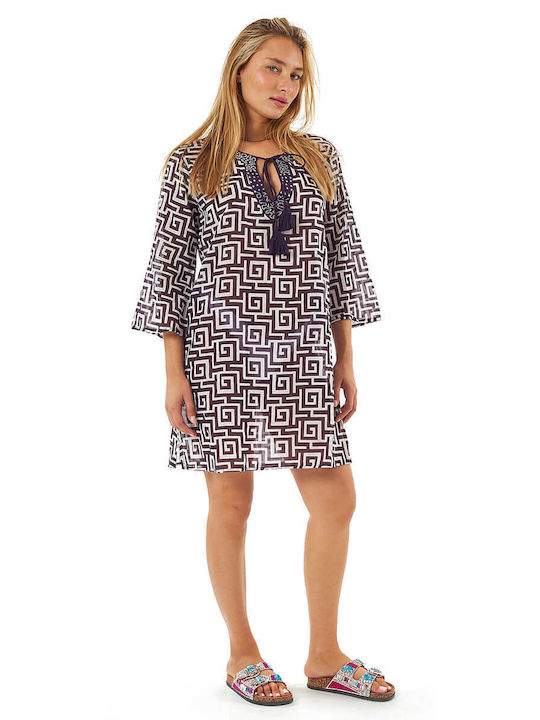 Verde Feminin Caftan de Plajă Purple
