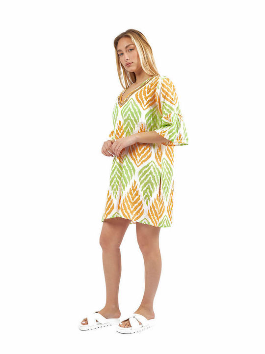 Verde Women's Caftan Beachwear Green