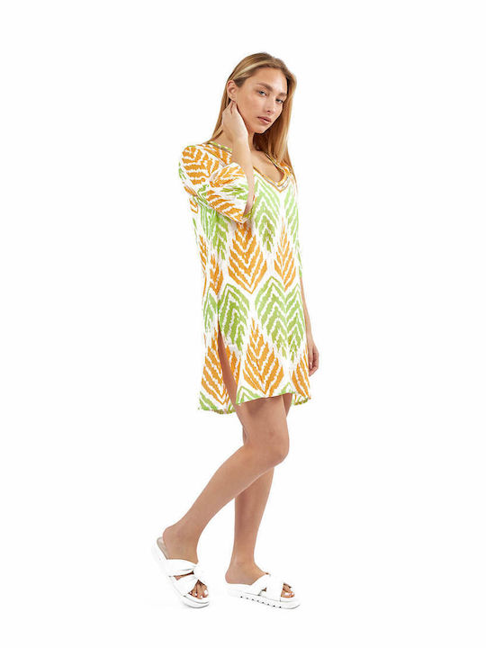 Verde Women's Caftan Beachwear Green