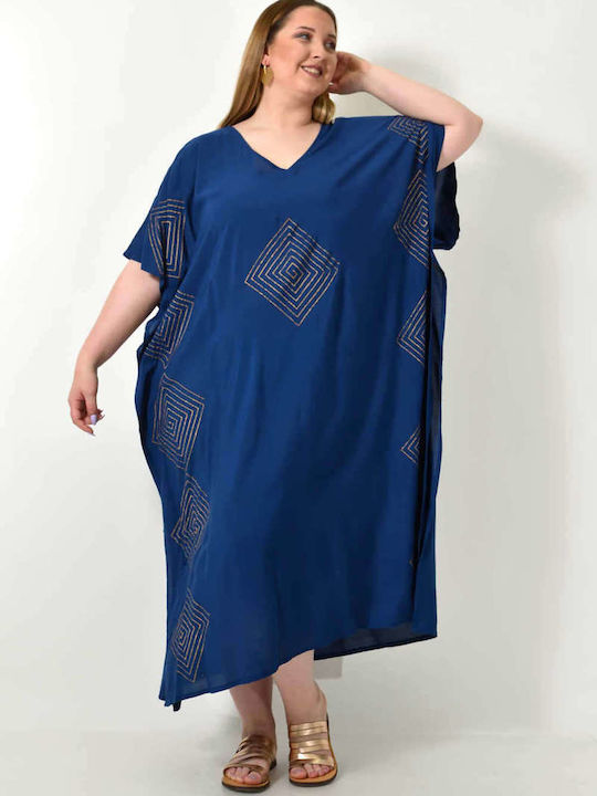 Potre Damen Kaftan Strand Blau