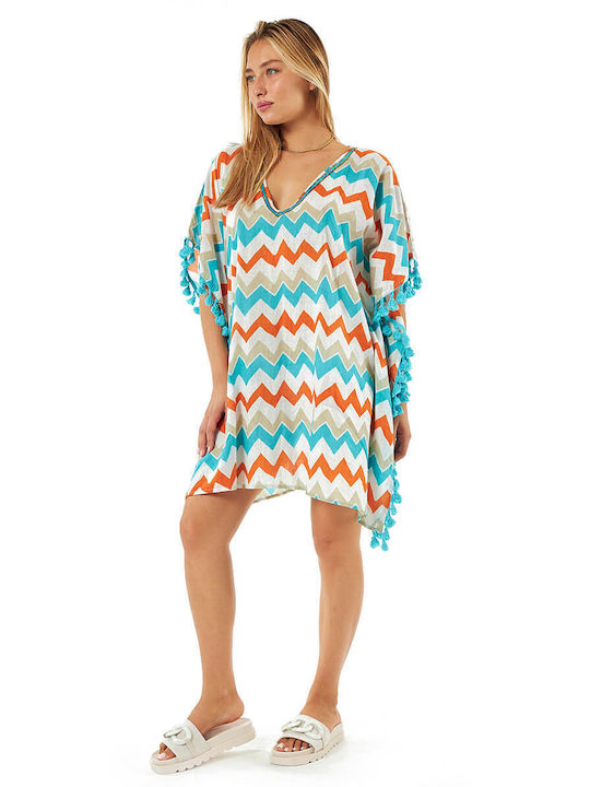 Verde Women's Caftan Beachwear Turquoise