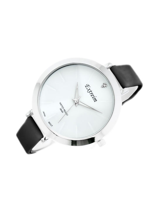 Extreim Watch with Black Leather Strap