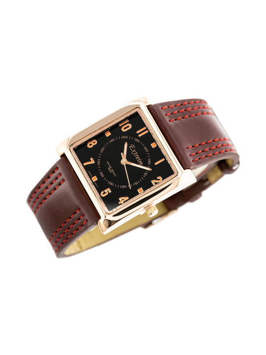 Extreim Watch with Brown Leather Strap