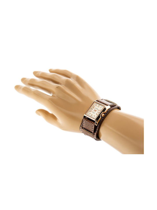 Extreim Women's Watch with Brown Leather Strap