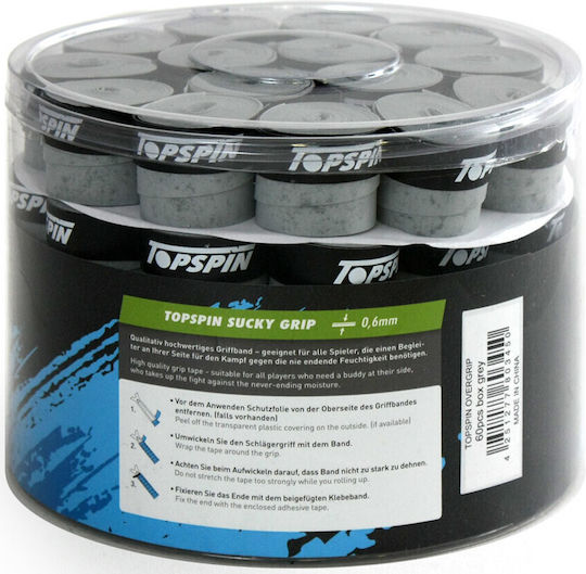 Topspin Overgrip Gri 60buc