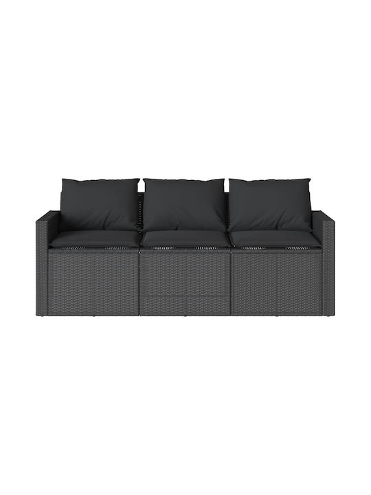 Set Sala De Mese Pentru Exterior 2 Piese Negru Cu Perne