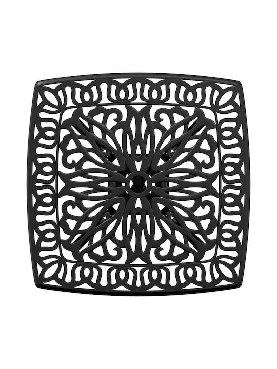 Sitting Room Outdoor Aluminum Table Black 53x53x53cm