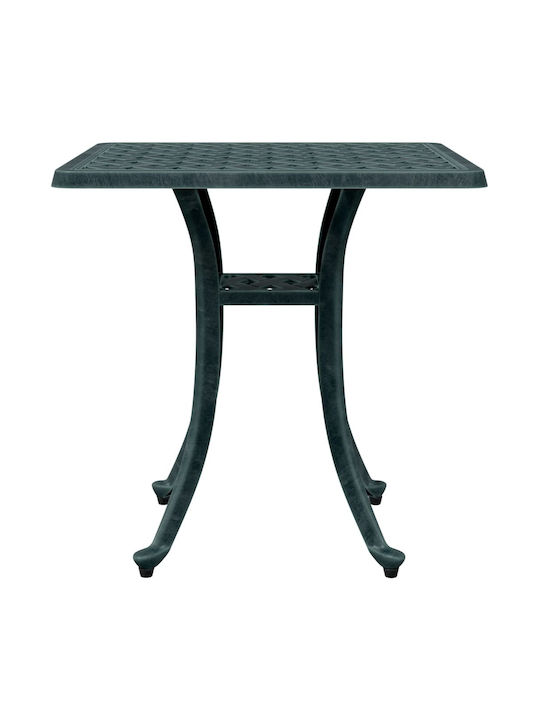 Sitting Room Outdoor Aluminum Table Green 53x53x53cm