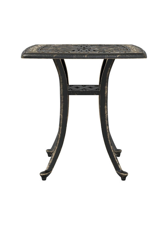 Tisch für kleine Außenbereiche Stabil Bronze 53x53x53cm