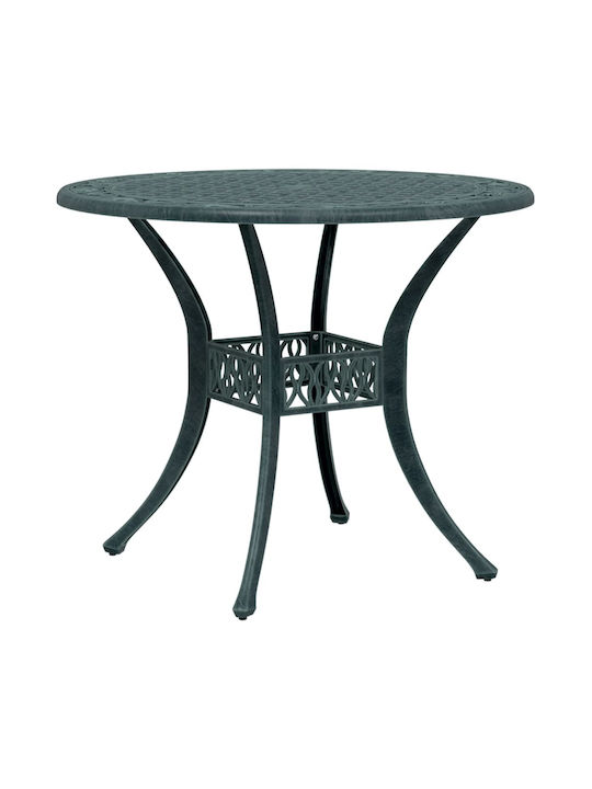 Garten- und Terrassentisch aus Aluminium Grünes 90x90x75cm