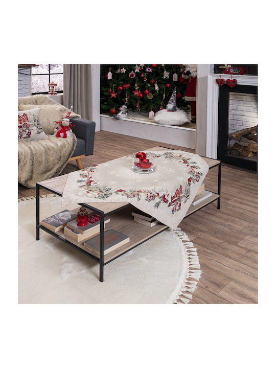 Teoran Set Christmas Tablecloths Square Fabric 2pcs