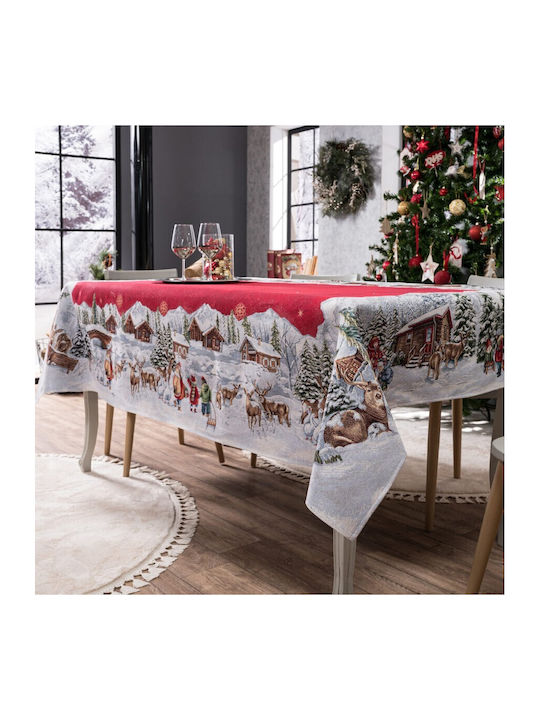 Teoran Kloten Christmas Tablecloth Fabric L140xW140cm.