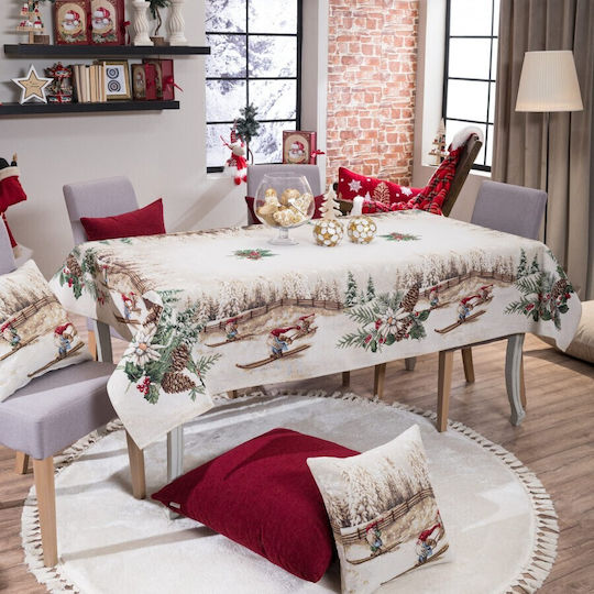Teoran Christmas Tablecloth Fabric L140xW140cm.