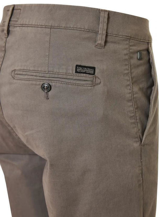 Trousers Chino Elastic in Regular Fit Grey