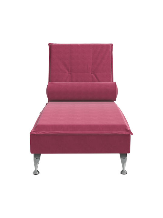 Recliner Samt Burgundisch L136.5xW56xH75cm