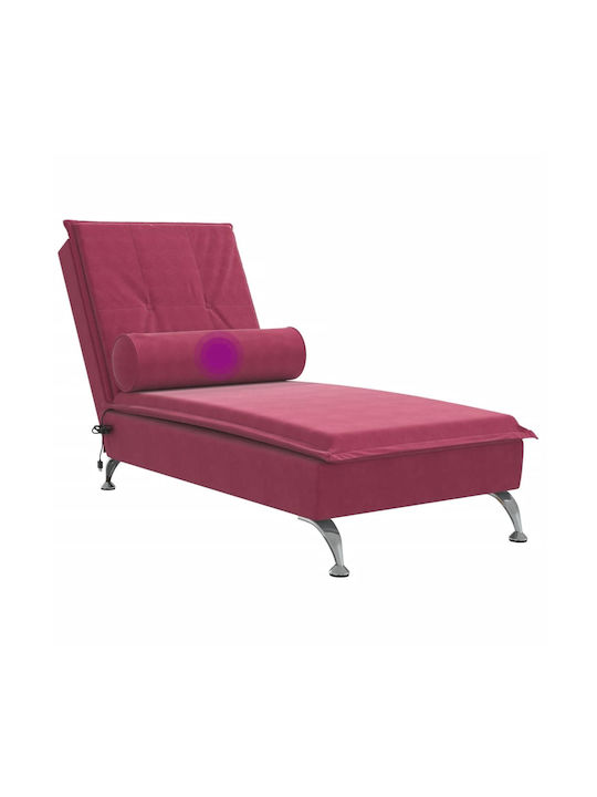 Recliner Samt Burgundisch L136.5xW56xH75cm