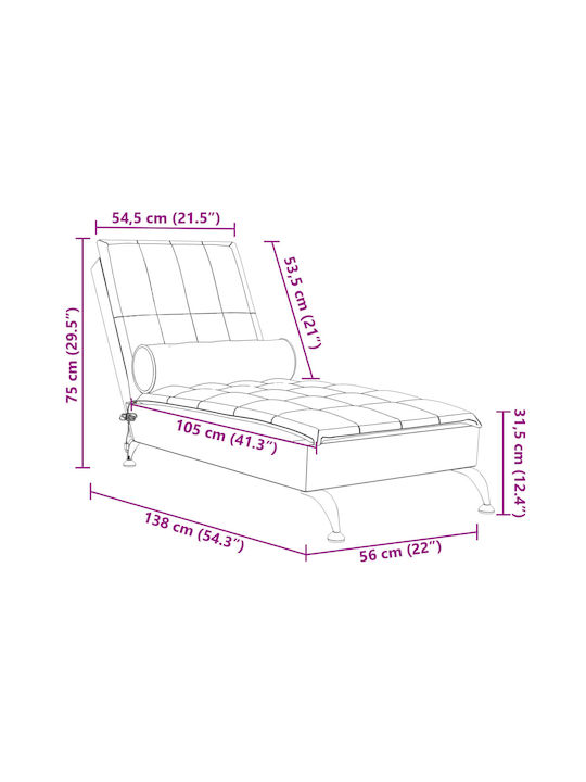 Recliner Tesatura Maro L138xW56xH75buc