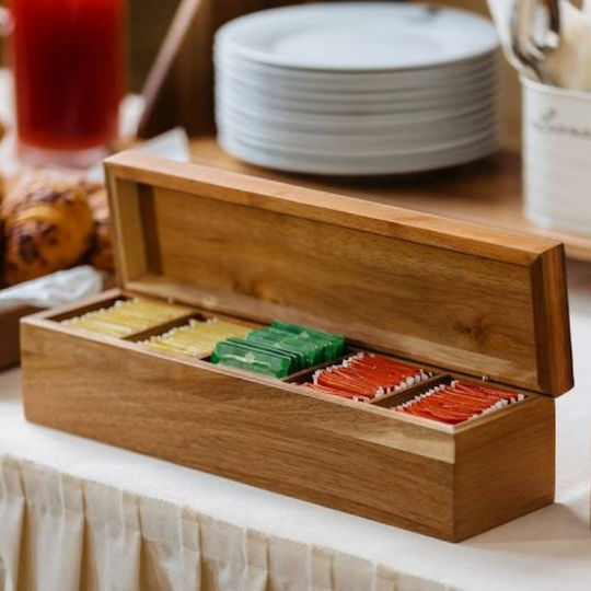 Leone Lemn Cutie de Depozitare cu Capac 39x10.2x10cm 1buc