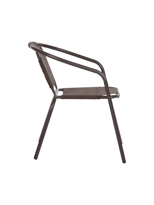 Gartenstühle Metallisch Ledan Braune 55x58x72cm