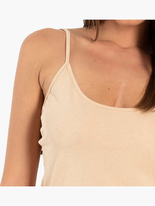 A.A UNDERWEAR Καλοκαιρινό Γυναικείο Νυχτικό Μπεζ A.A UNDERWEAR Καλοκαιρινό Γυναικείο Νυχτικό Μπεζ