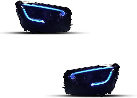 Front-Scheinwerfer-Set Mercedes-Benz GLC C253/X253 Upgrade Facelift Look 20210-2021 Schwarz Voll-LED DRL Motor