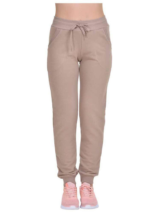 Women's Sweatpants with Jogger Beige