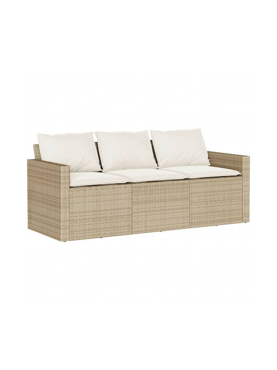 Garden & Outdoor Furniture Set Dining Room 2 Pieces Beige with Pillows