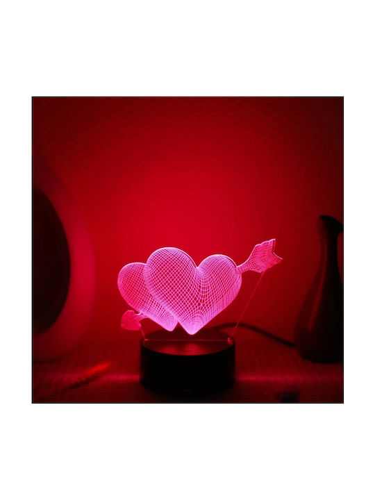 Dekorative Lampe 3D-Illusion Schwarz