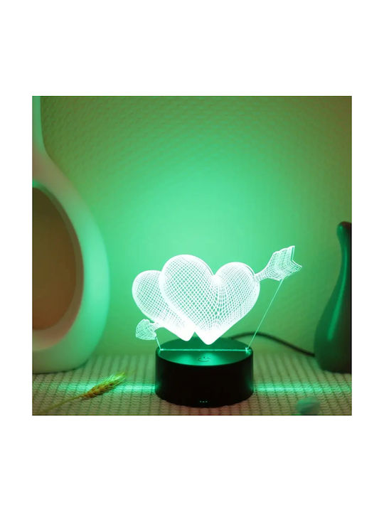 Dekorative Lampe 3D-Illusion Schwarz