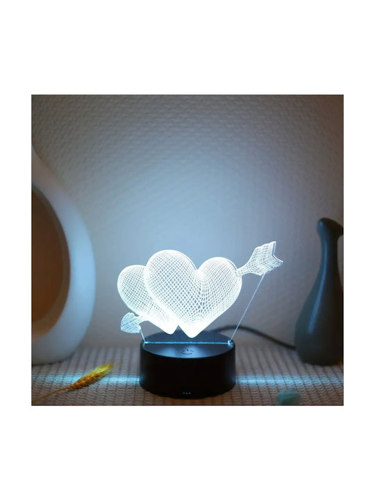 Dekorative Lampe 3D-Illusion Schwarz