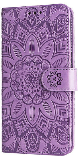 Embossed Sunflower Wallet Μωβ (Honor 200 Lite 5G)