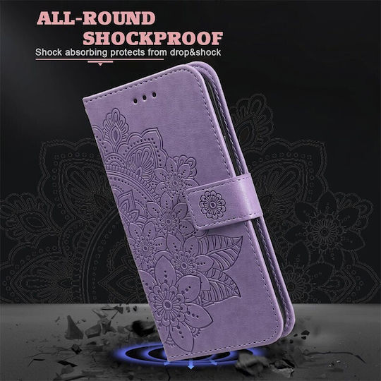 Flowers Wallet Purple (Honor 200 Lite 5G)