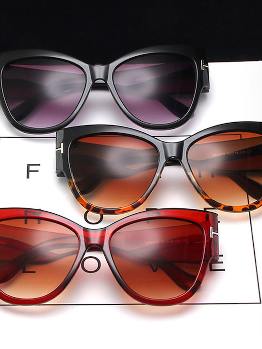 Techsuit Women's Sunglasses with Brown Frame and Brown Lens