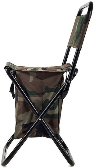 Folding Fishing Chair Zola Thermal Bag Backrest Carrying Handles Army Model