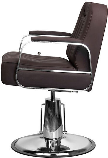 Barber Equipment Καρέκλα Κουρείου Καφέ με Ρυθμιζόμενο Ύψος