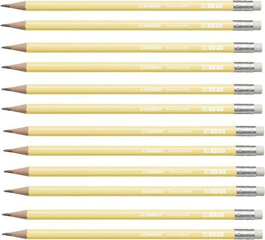 Stabilo Swano Pastel Молив HB с Гума Жълт