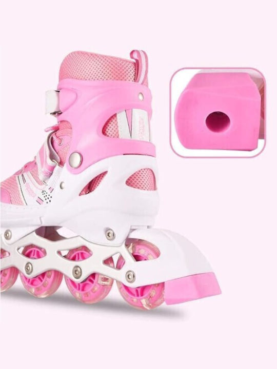 Inline Αυξομειούμενα Rollers Ροζ Παιδικά